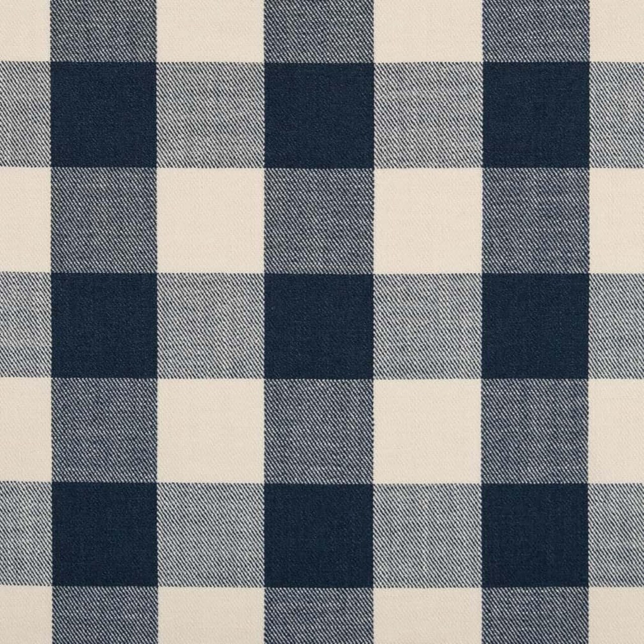 Blue Check Plaid Woven Pattern Upholstery Fabric by The Yard - SKU: Elba Navy